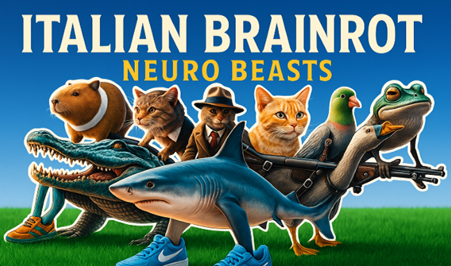 Italian Brainrot Neuro Beasts Game Cover